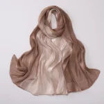 Two-Tone Shiny Satin Shawl — Image 4