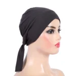 عمامة قطنية سادة برباط خلفي