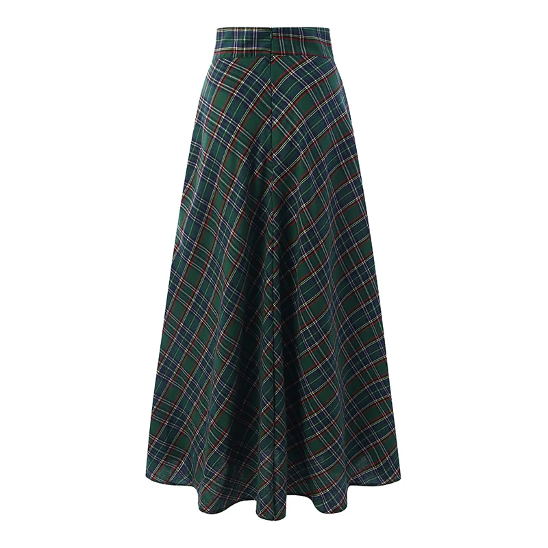 Long Plaid Skirt for Autumn — Image 17