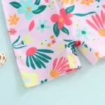 Girls' Short Sleeve Zip-Up Swim Jumpsuit — Image 6