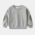 Girls' Solid Round Neck Sweatshirt — Image 3