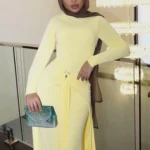فستان ماكسي ضيّق أنيق بتجعيدات — صورة 4