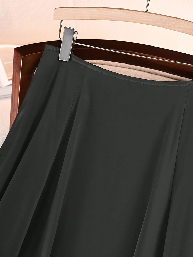 Elegant Satin A-Line Skirt