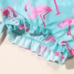 Girls' Long Sleeve Flamingo Print Swimsuit — Image 6