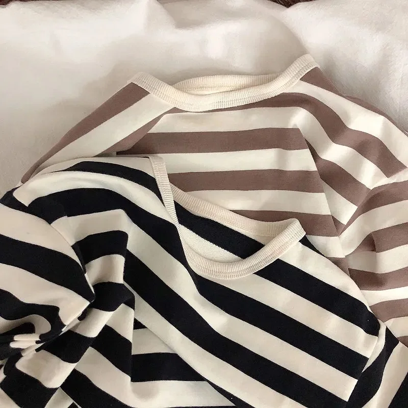 Girls' Long Sleeve Striped T-Shirt