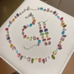 Colorful Zircon Crystal Necklace — Image 2