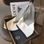 Korean-Style Striped Brocade Scarf — Image 3