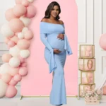Maternity Off-Shoulder Dress — Image 4