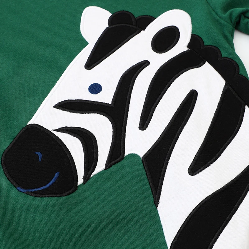 Boys' Zebra Embroidered Sweatshirt