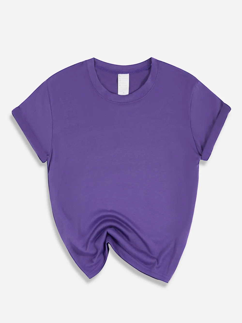 Casual Solid Short Sleeve T-Shirt — Image 19