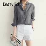 Korean-Style Solid Cotton Formal Shirt — Image 4