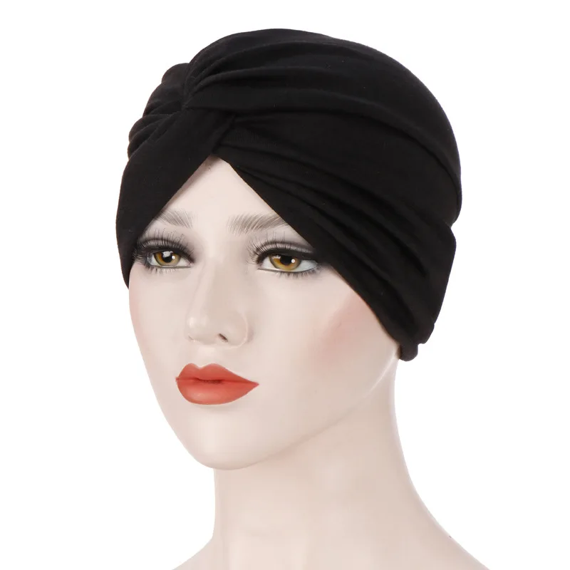 Solid Color Stretchy Instant Head Wrap