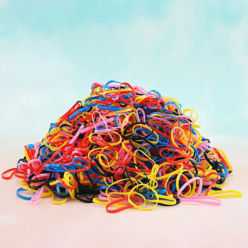 Colorful Elastic Hair Ties, Large Pack