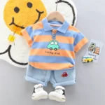 Boys' Polo and Denim Shorts Set