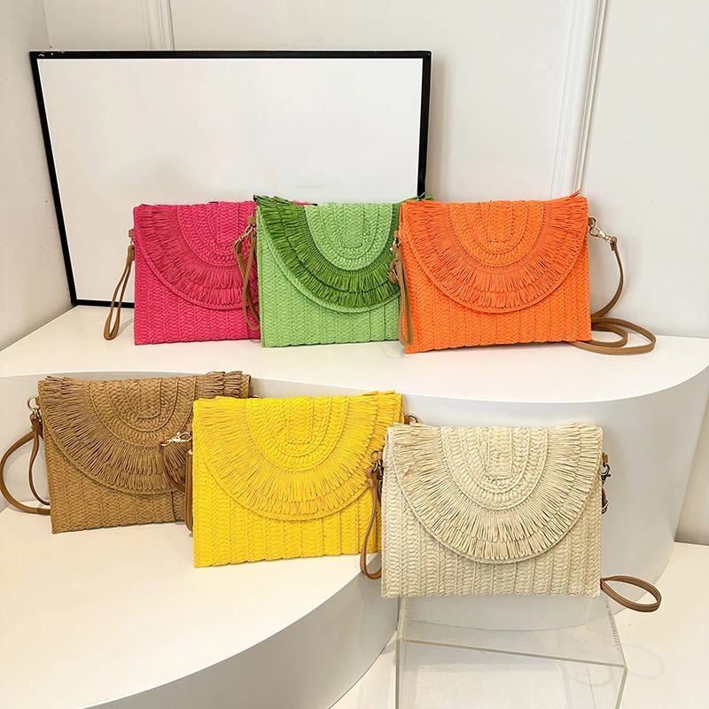 Handmade Straw Clutch Bag
