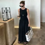 فستان طويل بلون كاكي أنيق — صورة 2