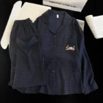 2-Piece Korean-Style Plaid Pajamas — Image 3
