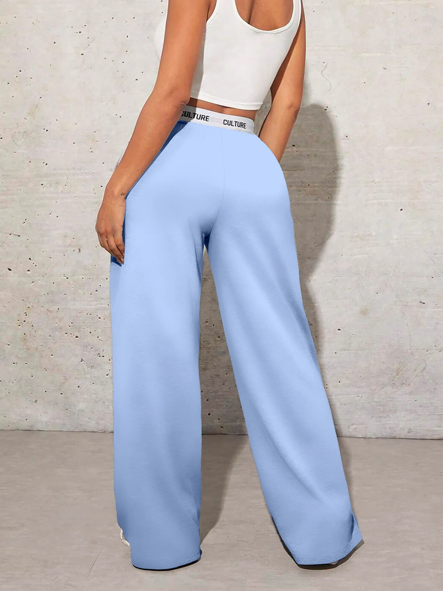 Casual Printed Wide-Leg Pants