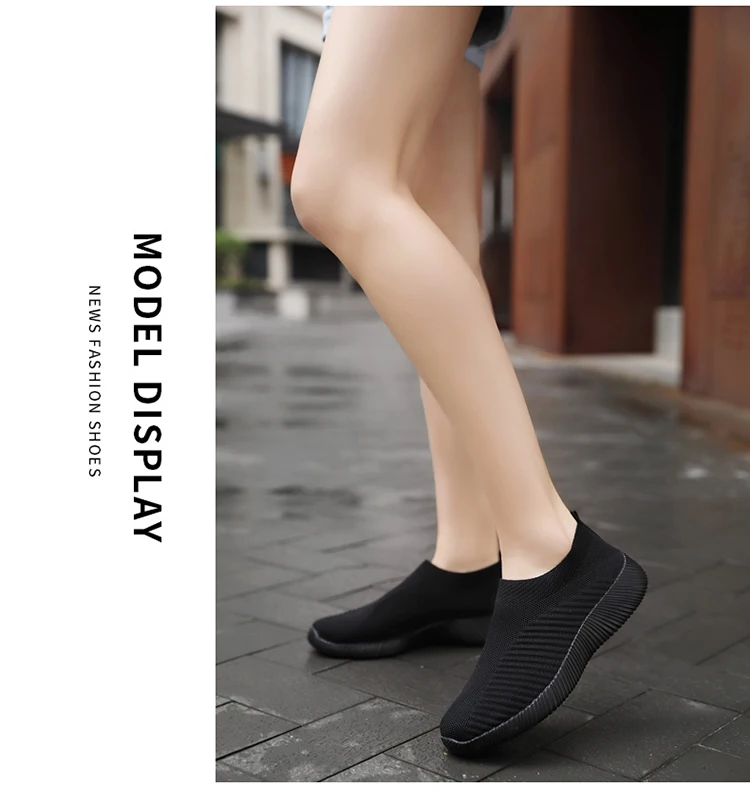 Women's Slip-On Shoes with Rubber Sole