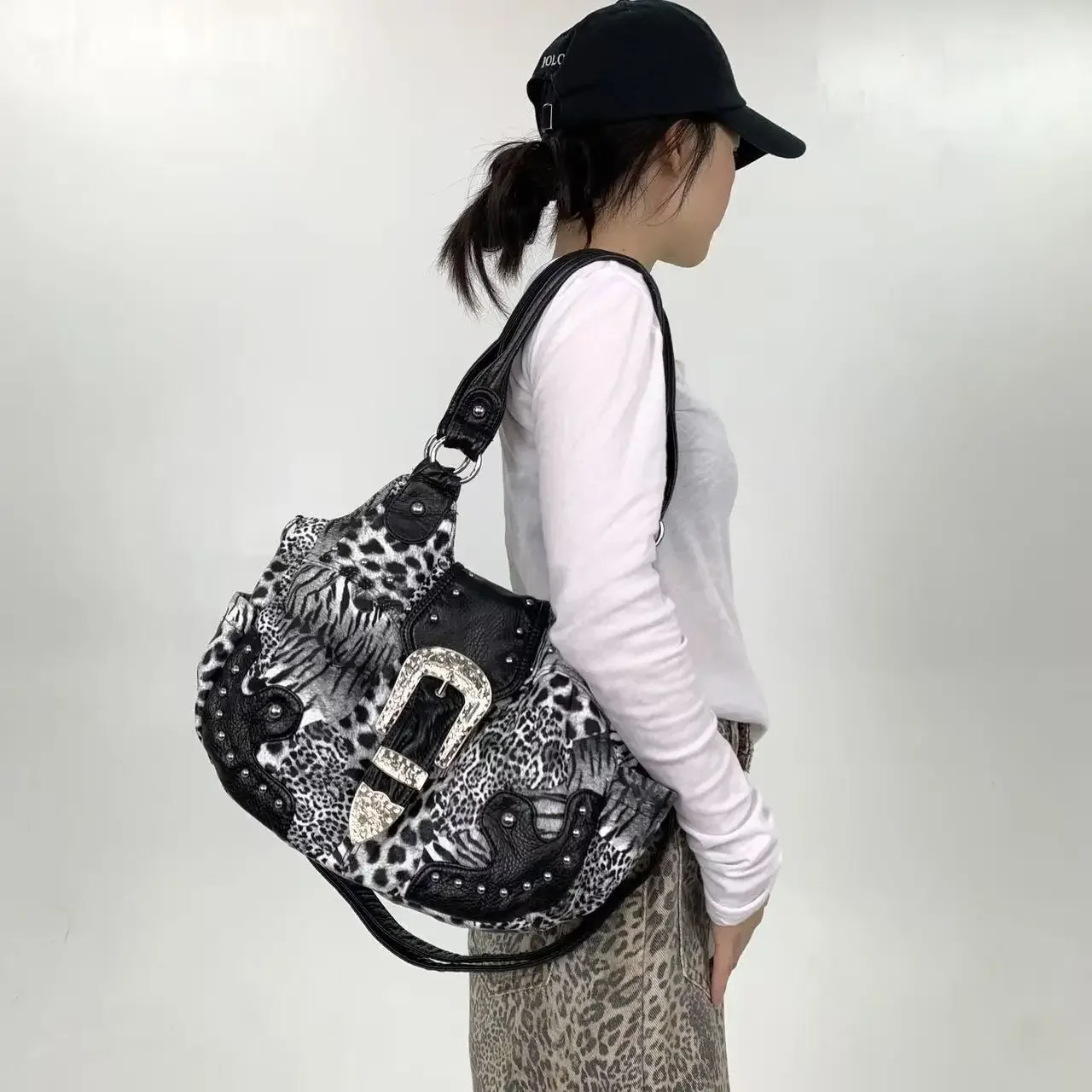 Girls' Y2K Leopard Print Shoulder Bag — Image 20