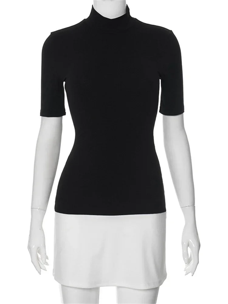 Casual Short Sleeve Summer High-Waisted Dress