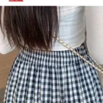 تنورة بطبقات متدرّجة بنقشة كاروهات — صورة 6