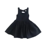 Girls' Black Dress with Tulle Skirt — Image 6