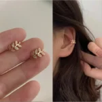 Leaf-Shaped Metal Ear Cuff — Image 3