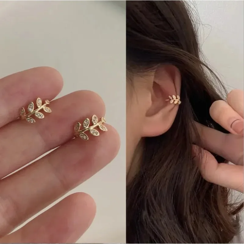 Leaf-Shaped Metal Ear Cuff