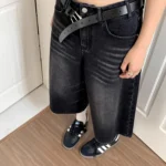 Retro Denim High-Waisted Shorts — Image 2