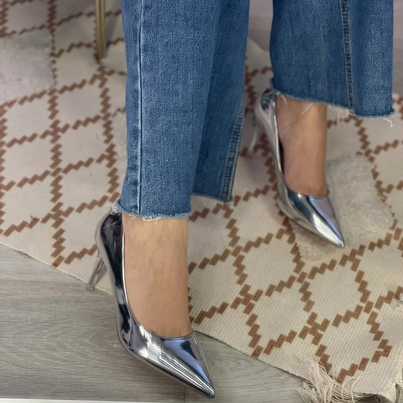 Leather High Heels