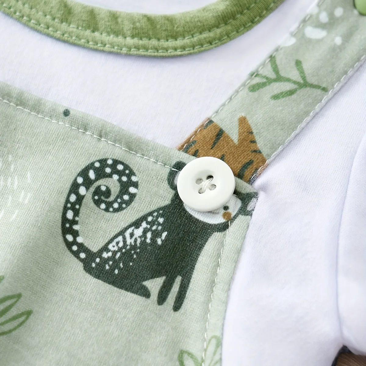 Baby Romper with Cute Animal Print