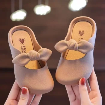 Girls' Slippers with Bow