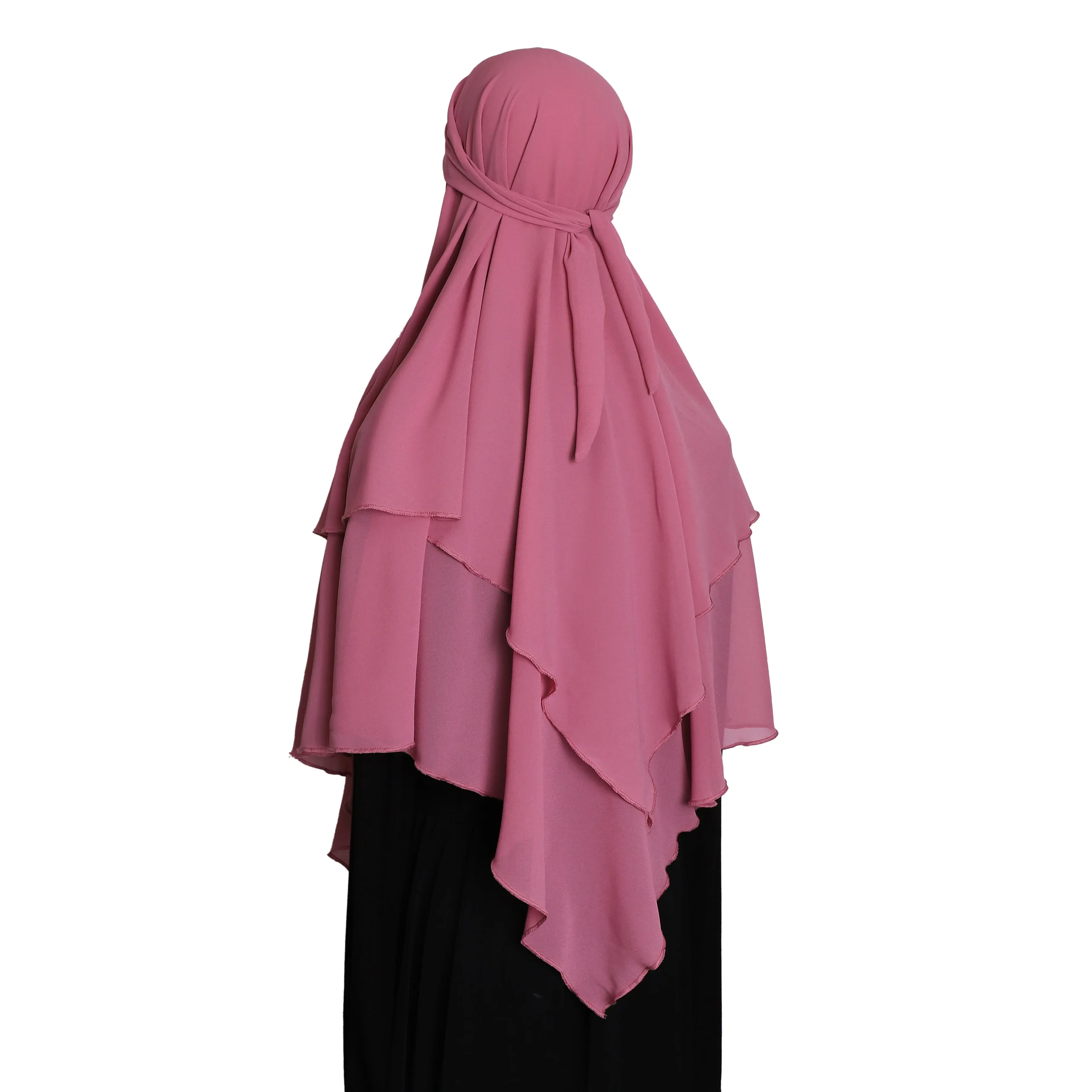 Double-Layer Malaysian Chiffon Instant Hijab