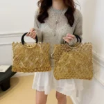 Bohemian Straw Shoulder Bag — Image 2