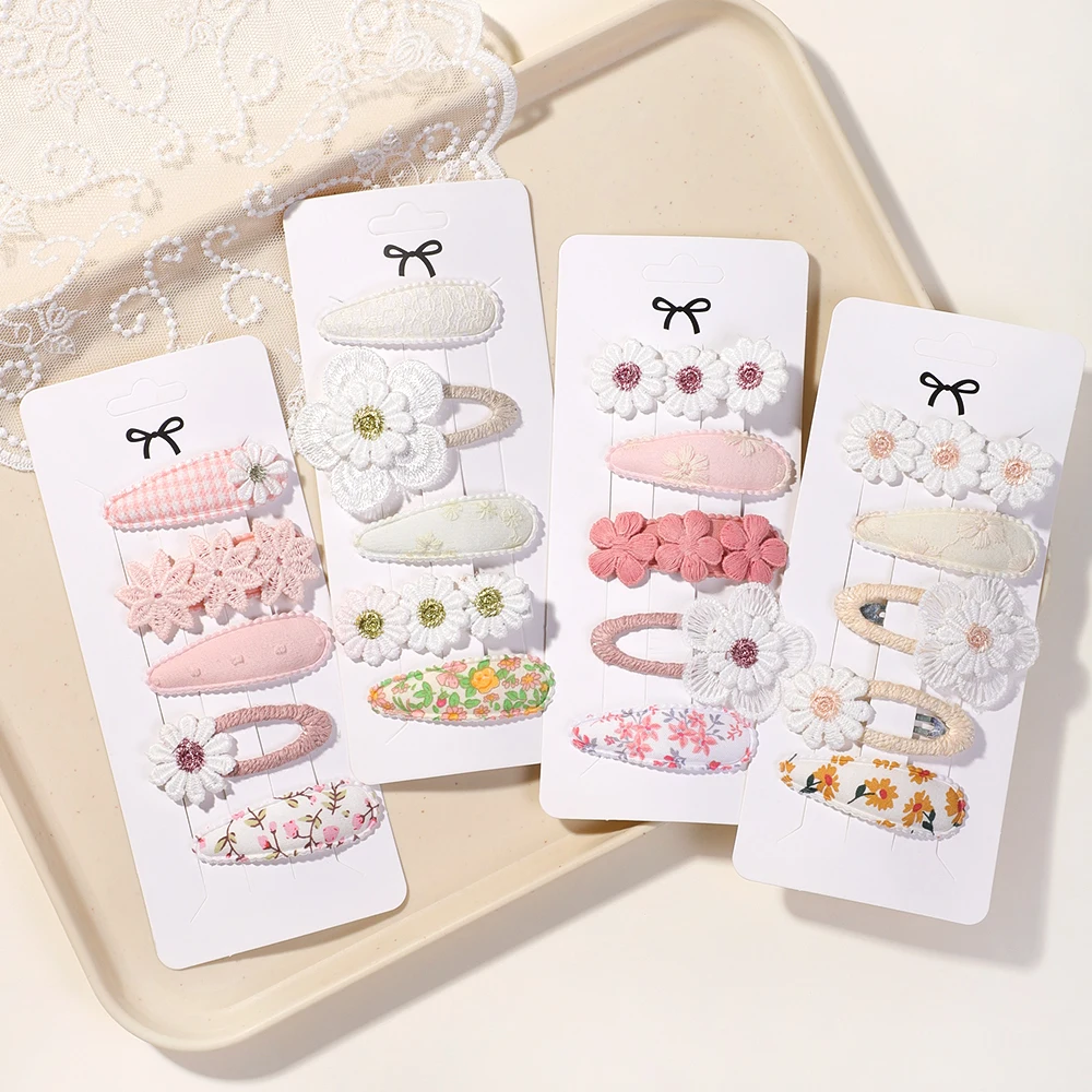 Kids' 5-Piece Printed Hair Clip Set