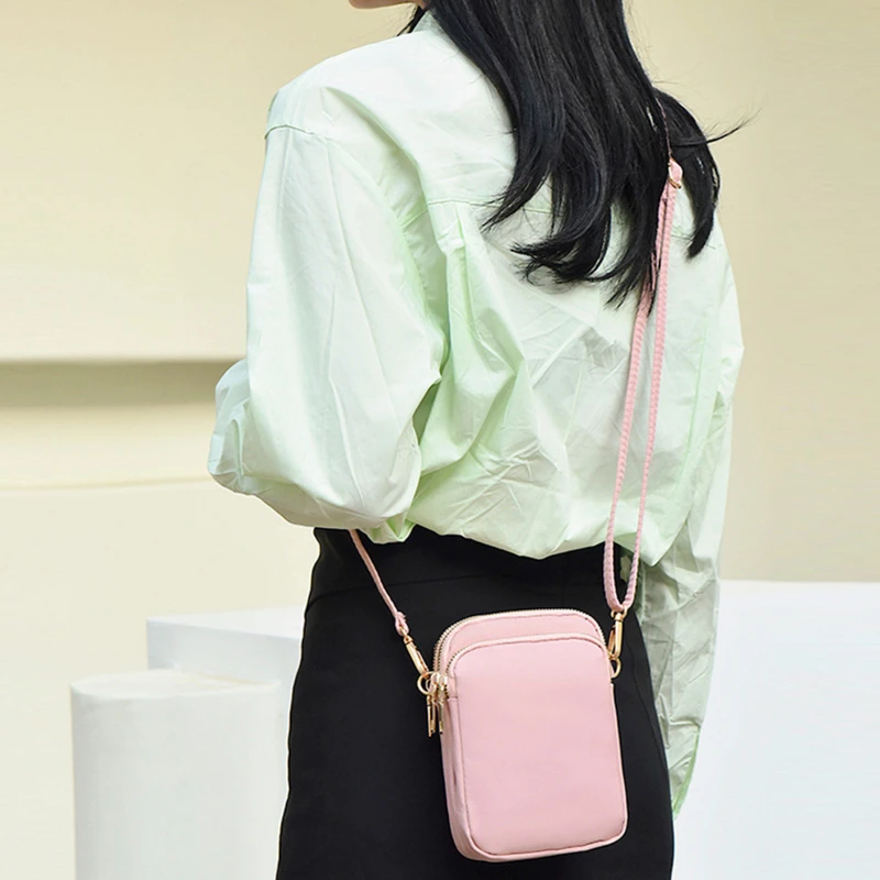 Small Phone Shoulder Bag with Zipper — Image 9