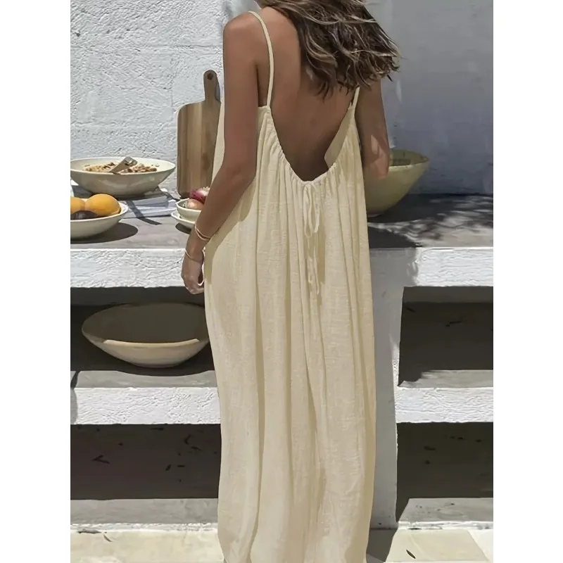 Loose Strappy House Dress