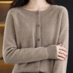 Knit Merino Wool Cardigan — Image 3
