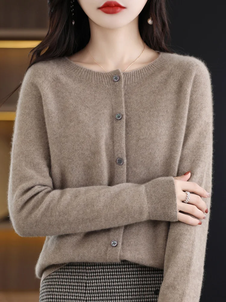 Knit Merino Wool Cardigan
