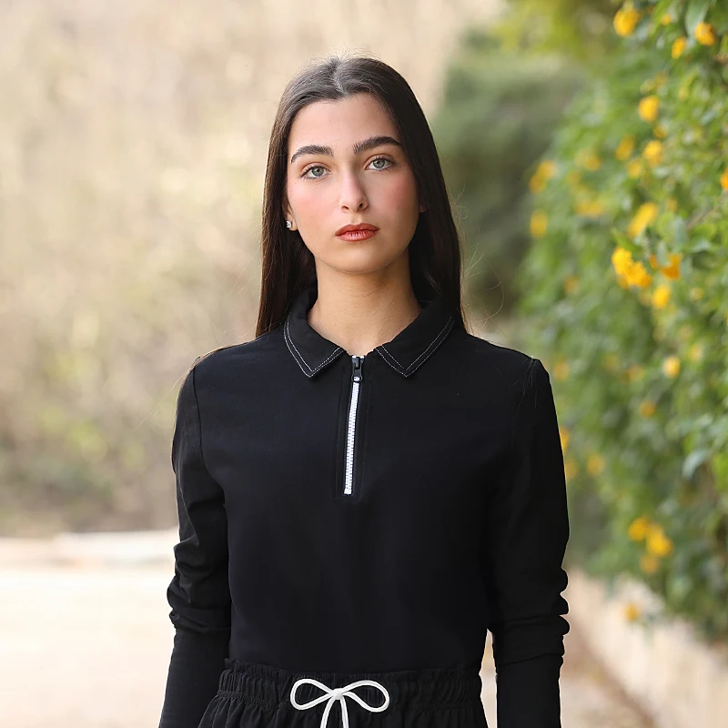 طقم سويت شيرت وتنورة طويلة للفتيات