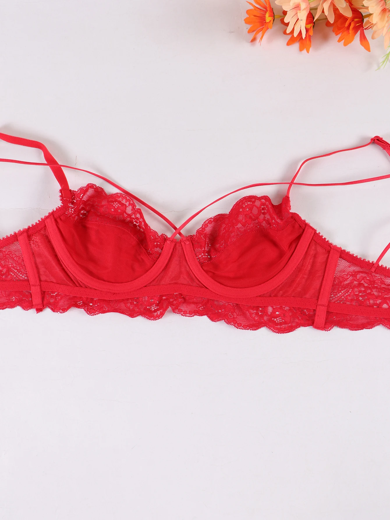 Floral Lace Underwire Bra