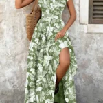 Short Sleeve V-Neck Floral Dress — Image 5