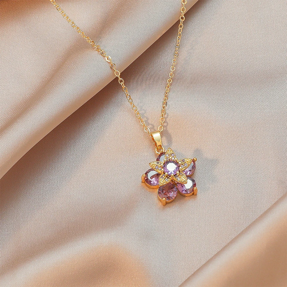 Crystal Floral Necklace — Image 11