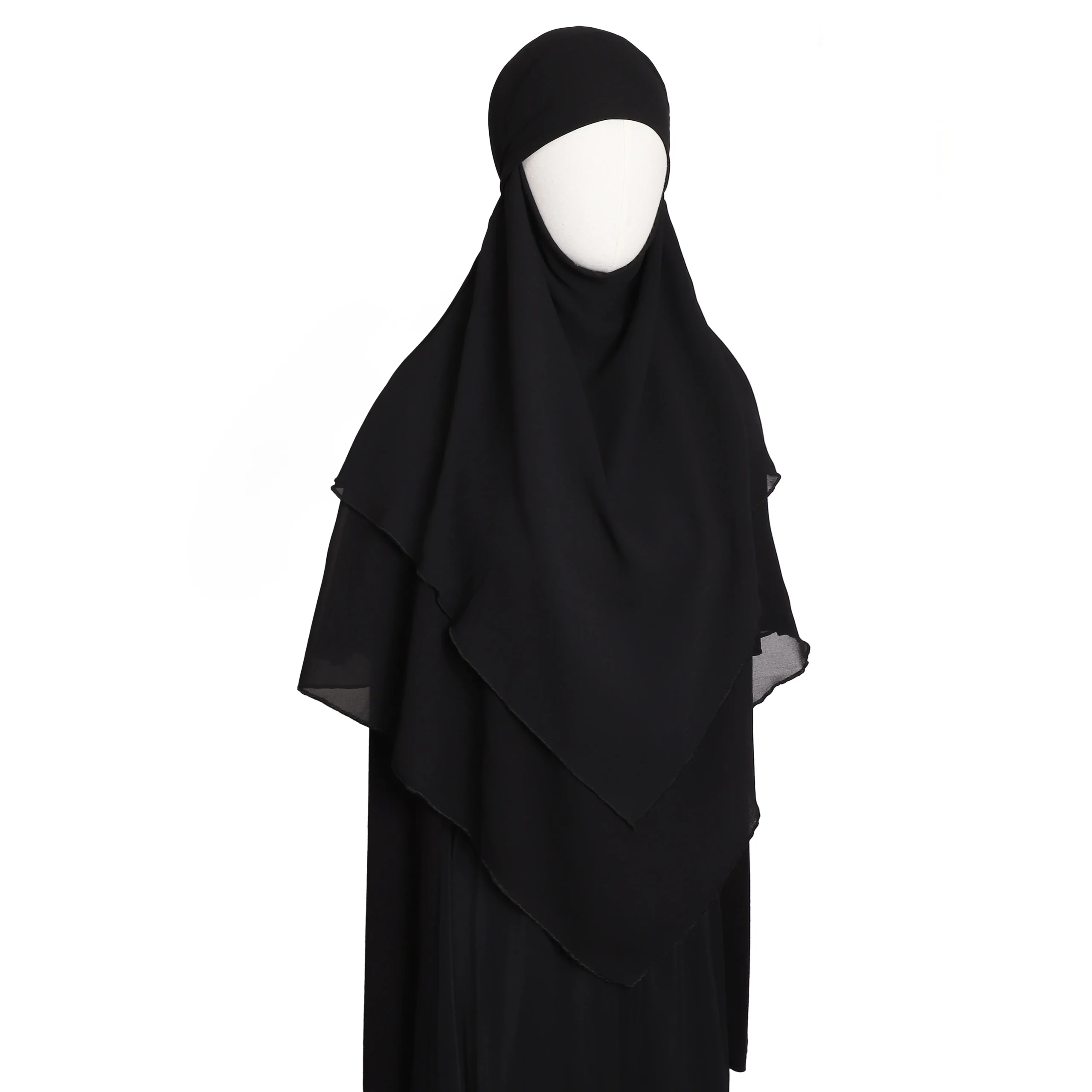 Double-Layer Malaysian Chiffon Instant Hijab