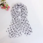 Polka Dot Chiffon Scarf — Image 3