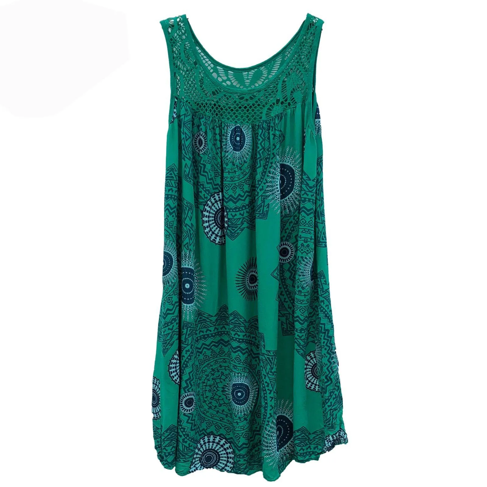 Summer Strappy Dress with Lace Pattern