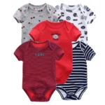Newborn 5-Piece Short Sleeve Romper — Image 4