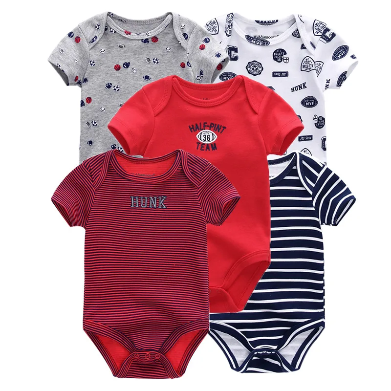 Newborn 5-Piece Short Sleeve Romper