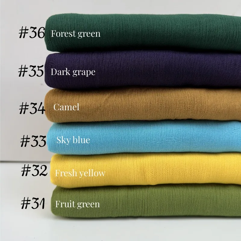 Solid Cotton Hijab with Fringe — Image 12